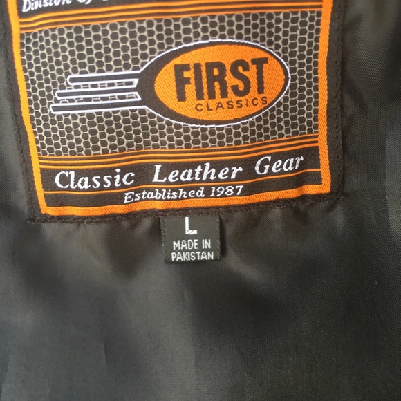 Leather Biker Vest - Picture 8 of 9